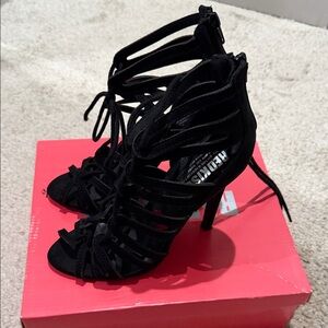 Elegant Black Strappy Heels